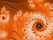 Orange Swirls and Spirals by Elisabeth  Lucas