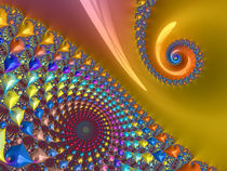 Golden Rainbow Spiral by Elisabeth  Lucas
