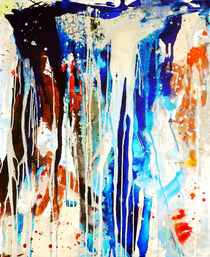 Gednakenregen - blaues Bild von Conny Wachsmann