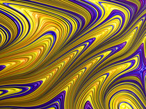 Yellow Wavy Lines by Elisabeth  Lucas
