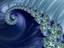 Shiny Blue Spiral by Elisabeth  Lucas
