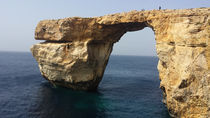 Azure Window, famous stone arch of Gozo island before the fall von ambasador