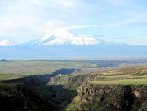 View at mountain Ararat from Armenian side by ambasador