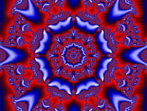Red and Blue Kaleidoscope by Elisabeth  Lucas