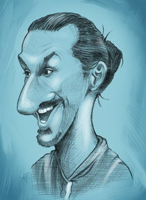 Zlatan Ibrahimovic caricature by William Rossin
