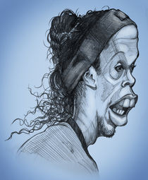 Ronaldinho caricature by William Rossin