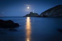 Mumbles Lighthouse at dusk by Leighton Collins