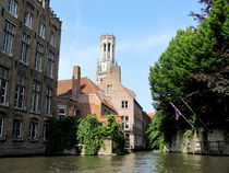 Scenery with water canal in Bruges by ambasador