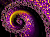 Glowing Purple and Gold Spiral by Elisabeth  Lucas