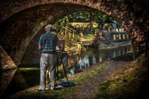 Artist At Pewsey Bridge von Ian Lewis