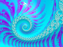Attractive Light Blue Spiral by Elisabeth  Lucas
