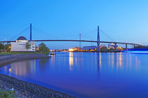 Hamburg - Köhlbrandbrücke in der blauen Stunde von Olaf Schulz