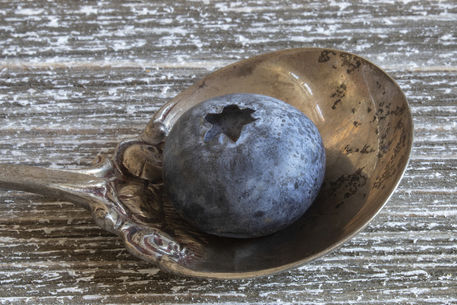 Blueberry-on-spoon-macro