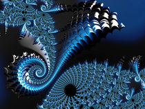 Blue Spikes and Spirals by Elisabeth  Lucas