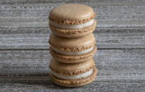 Stacked Vanilla Macarons by Elisabeth  Lucas