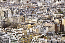 Paris Altstadt Häuser vom Eiffelturm gesehen by ivica-troskot
