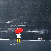 Roter Schirm von Dieter Tautz