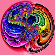 Dreamy Rainbow Spiral Orb by Elisabeth  Lucas