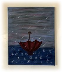Regenschirm im Wasser by erika serra
