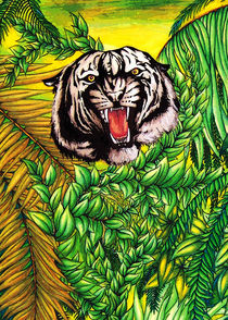 Tiger Roar in the Jungle by bluedarkart-lem