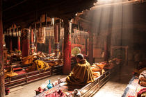 Meditating monk by Kamala Bright