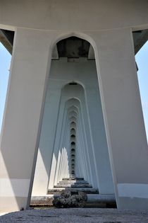 Brückenpfeiler der Sanibel Causeway Brücke von assy