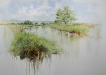 Sommertag-ruhiger Fluss by Helen Lundquist