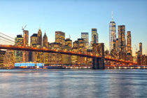 Skyline von Downtown Manhattan bei Dämmerung by Rainer Grosskopf