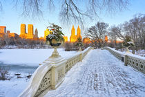 Bow Bridge im Central Park im Winter by Rainer Grosskopf