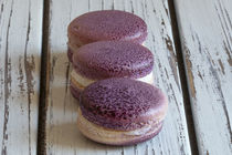 Lavender Macarons in a Row by Elisabeth  Lucas