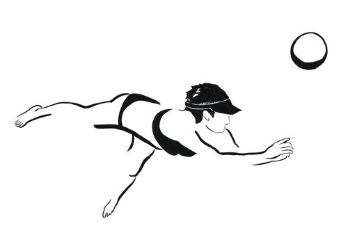 03-j-a-pfisterer-beach-volleyball-tusche-auf-papier-70x100cm-2015