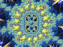 Blue and Yellow Circles von Elisabeth  Lucas