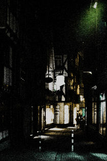 Altstadt nachts im Dunkeln von Bastian  Kienitz