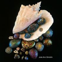 Happy Birthday Seashell by Julie Ann Stricklin by Julie Ann  Stricklin