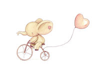 Elephant riding his bike von Mike Koubou