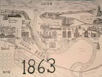 Historische Karte von Bremerhaven by streuner