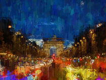 Champs Elysees Painting von Leonardo  Gerodetti