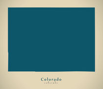 Modern Map - Colorado USA by Ingo Menhard