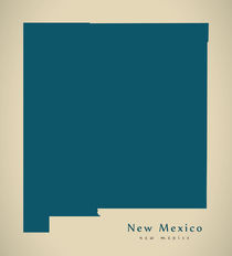 Modern Map - New Mexico USA by Ingo Menhard