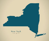 Modern Map - New York USA by Ingo Menhard