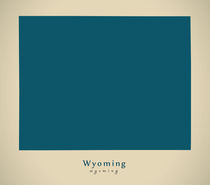 Modern Map - Wyoming USA by Ingo Menhard