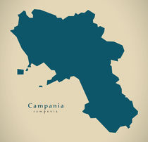 Modern Map - Campania IT Italy von Ingo Menhard