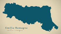 Modern Map - Emilia-Romagna IT Italy by Ingo Menhard