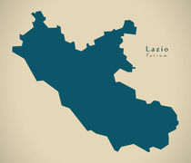Modern Map - Lazio IT Italy von Ingo Menhard