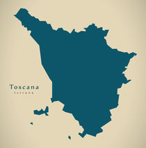 Modern Map - Toscana IT Italy von Ingo Menhard