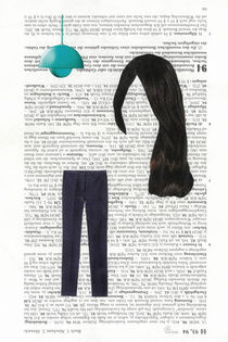 Lampe mit Haar und Hose by Doreen Trittel