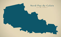 Modern Map - Nord Pas de Calais FR France by Ingo Menhard