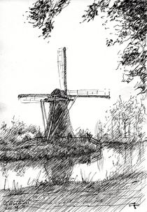 Mill near Haastrecht - 27-04-14 by Corne Akkers