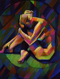 Cubistic Nude 07 (2014) (sold) by Corne Akkers