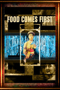 Food Comes First Popart Collage by John Groves